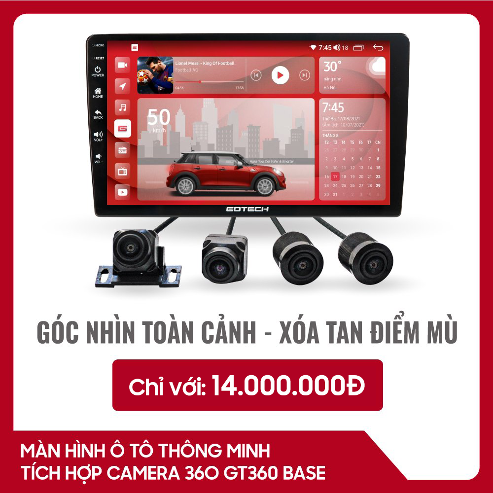  MÀN HÌNH Ô TÔ THÔNG MINH GOTECH GT360 BASE