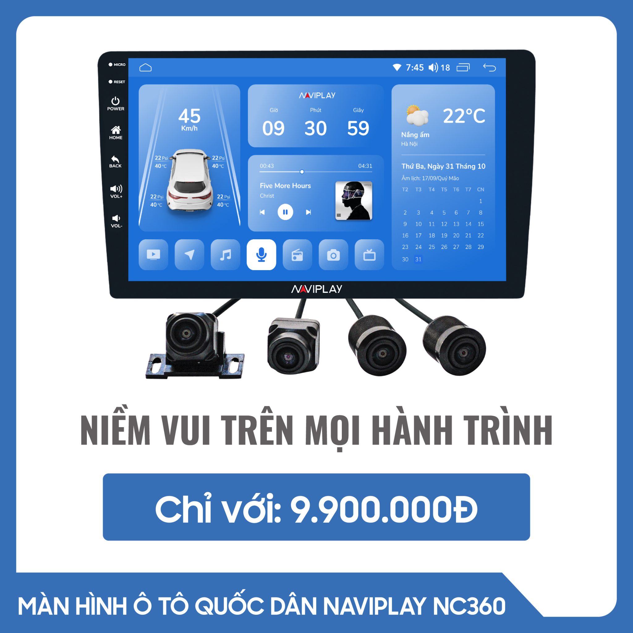 MÀN HÌNH Ô TÔ THÔNG MINH NAVIPLAY NC360