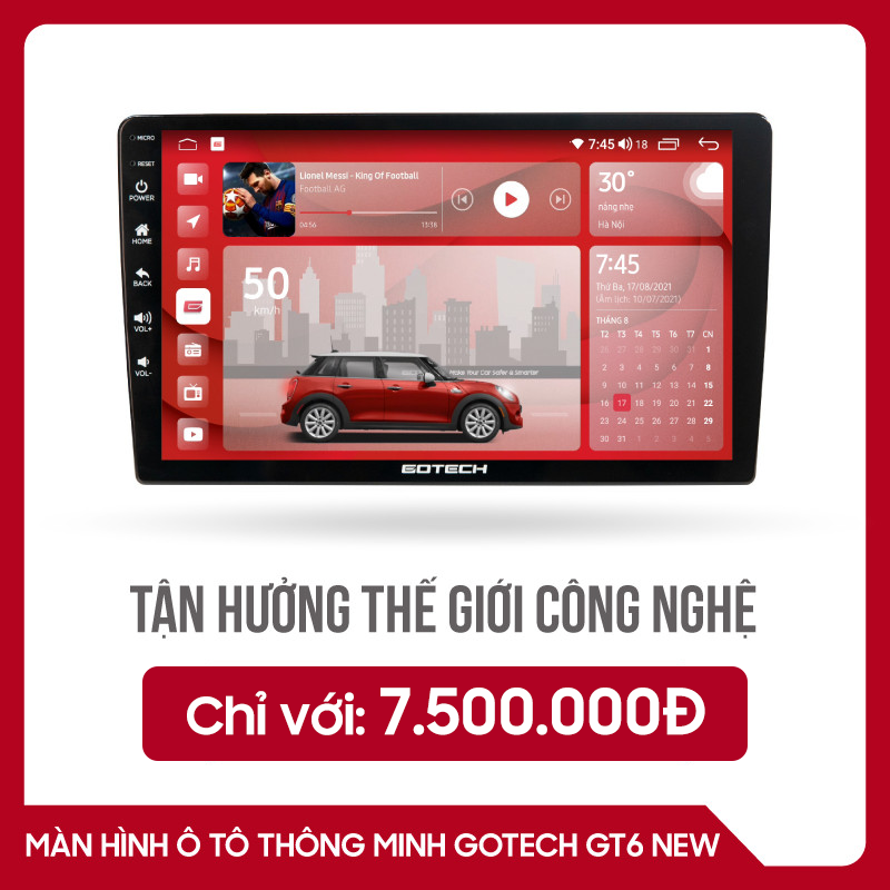 MÀN HÌNH Ô TÔ THÔNG MINH GOTECH GT6 NEW