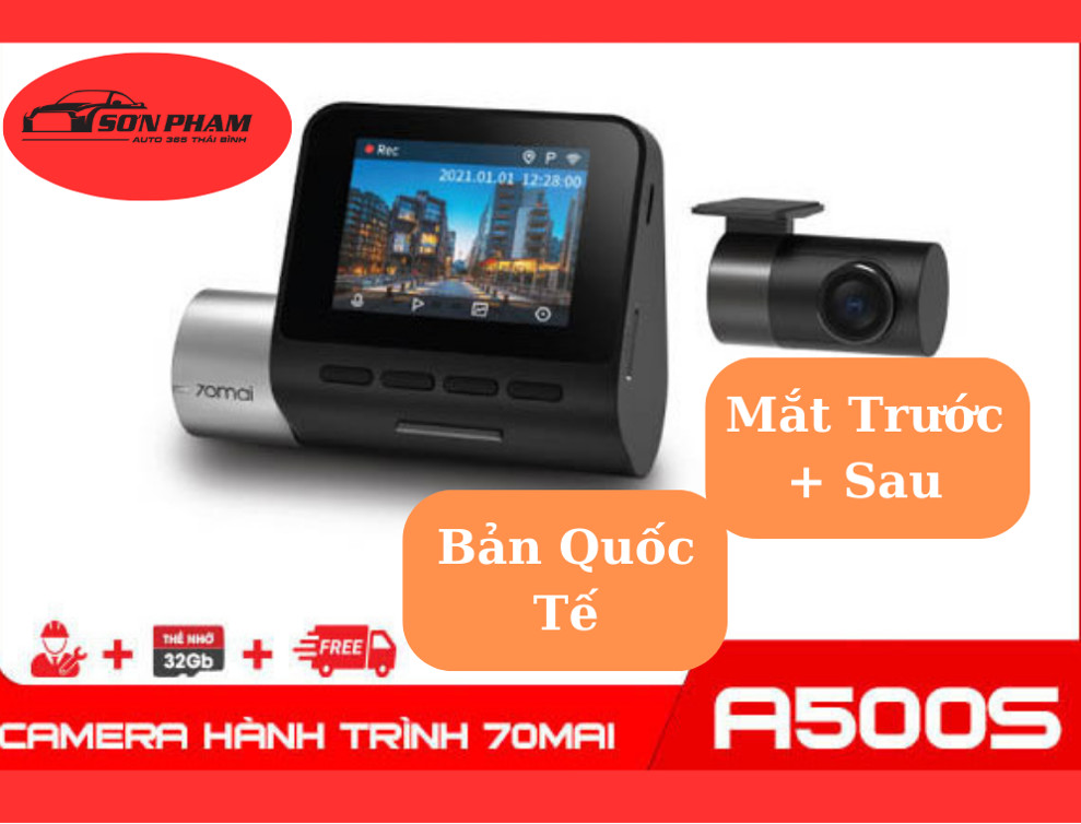 CAM HÀNH TRÌNH 70 Mai A500S Bản full mắt trước + sau bản quốc tế